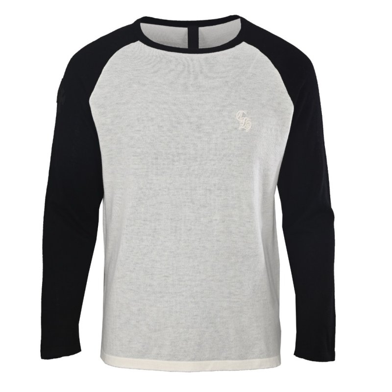 Chrome Hearts Silk Cross Knit Sweater - Black & Gray Colorblock