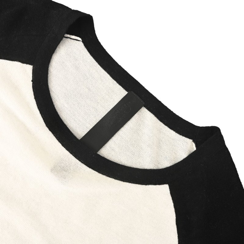 Chrome Hearts Silk Cross Knit Sweater - Black & Gray Colorblock view