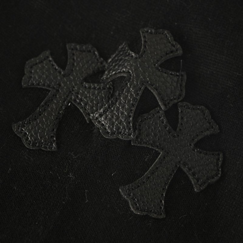 Chrome Hearts Silk Cross Knit Sweater - Black & Gray Colorblock view