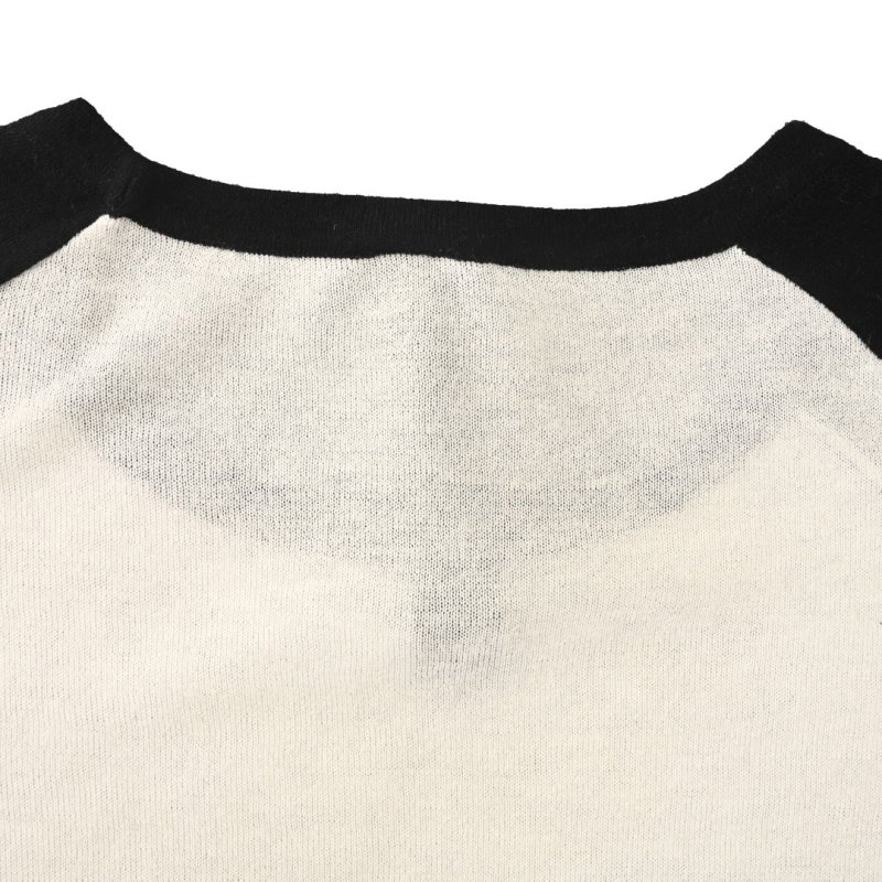 Chrome Hearts Silk Cross Knit Sweater - Black & Gray Colorblock view