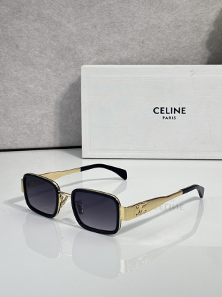 Celine CL40335F Square Sunglasses Gold Black Gradient view 5