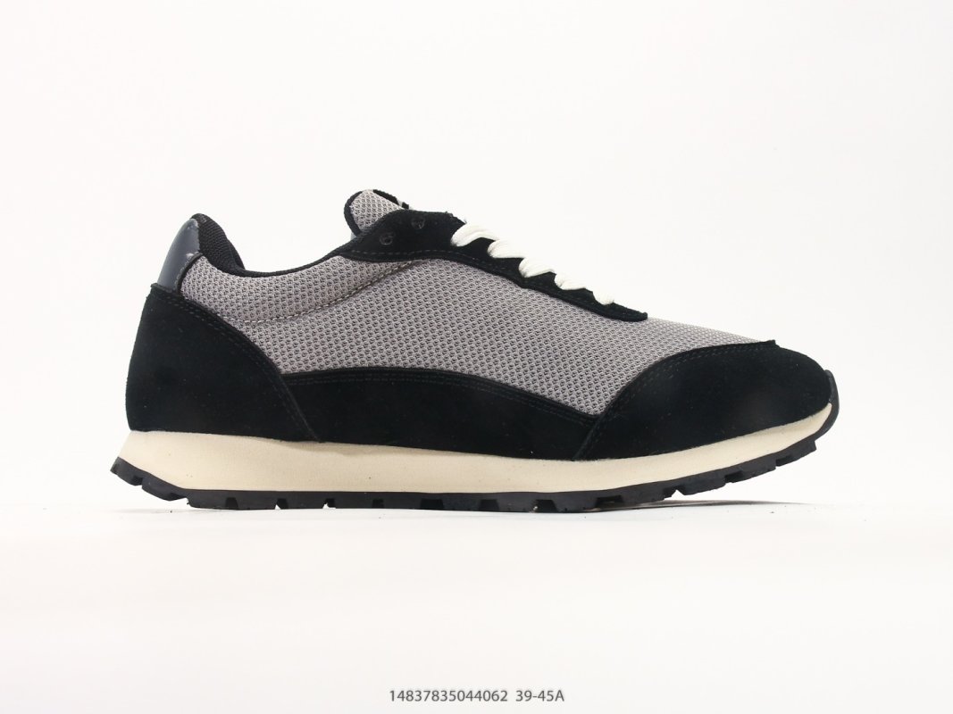 Armani Exchange AX Suede Nylon Low-Top Sneaker Black Grey view