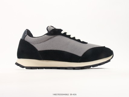 Armani Exchange AX Suede Nylon Low-Top Sneaker Black Grey view 2