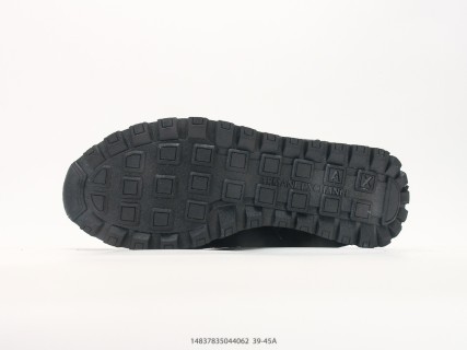 Armani Exchange AX Suede Nylon Low-Top Sneaker Black Grey view 4