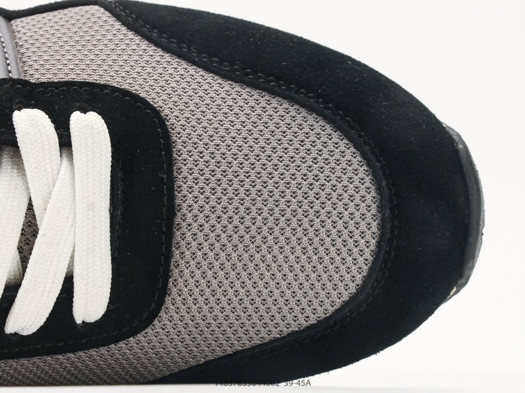 Armani Exchange AX Suede Nylon Low-Top Sneaker Black Grey view