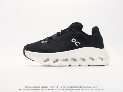 On Cloudtilt Black White Kids Running Shoe