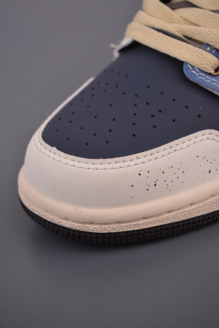 Air Jordan 1 Low Unicorn Shine Navy Cream Blue view 6