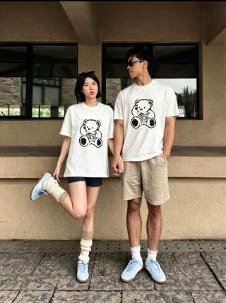 WE11DONE Teddy Bear Graphic White Short Sleeve T-Shirt view 2