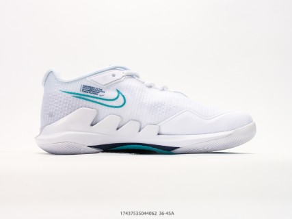 Nike Zoom Vapor Pro HC White Teal Low Top Tennis Shoe view 2