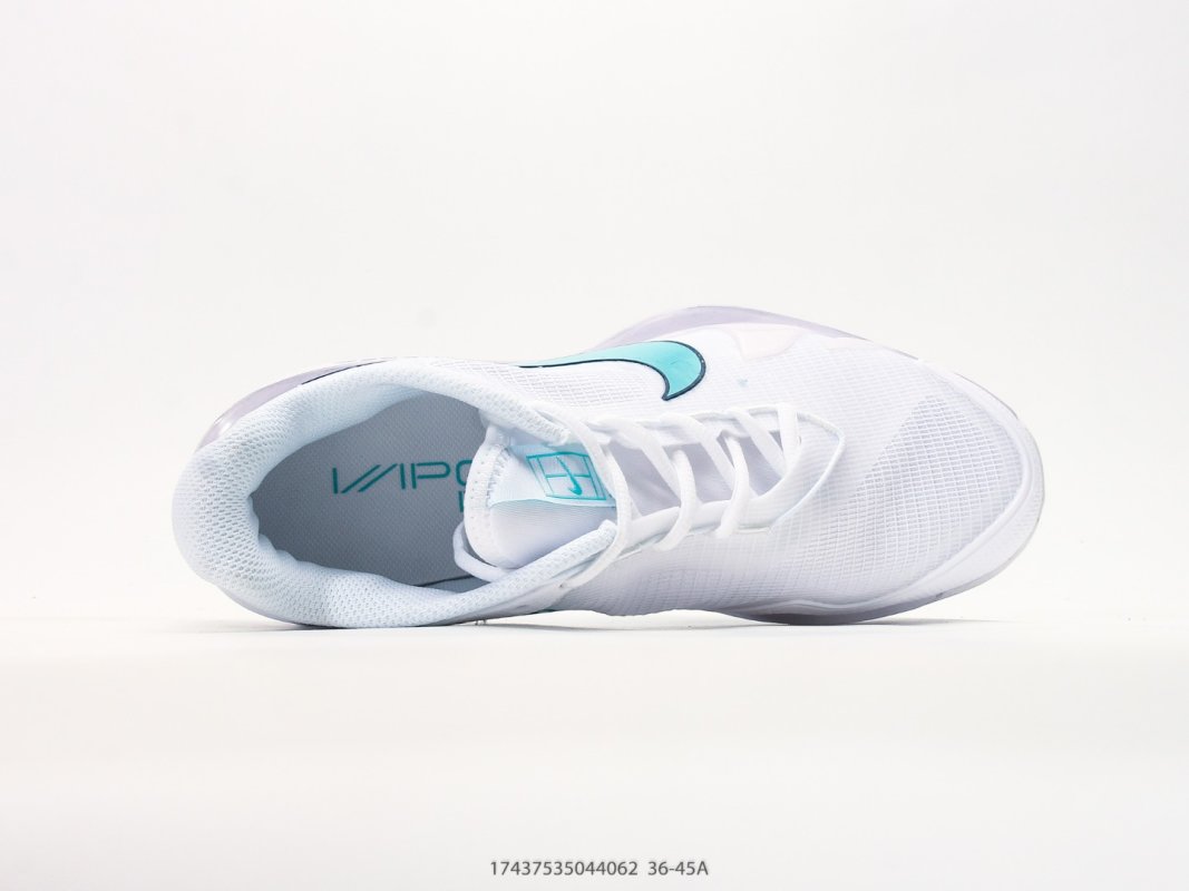 Nike Zoom Vapor Pro HC White Teal Low Top Tennis Shoe view
