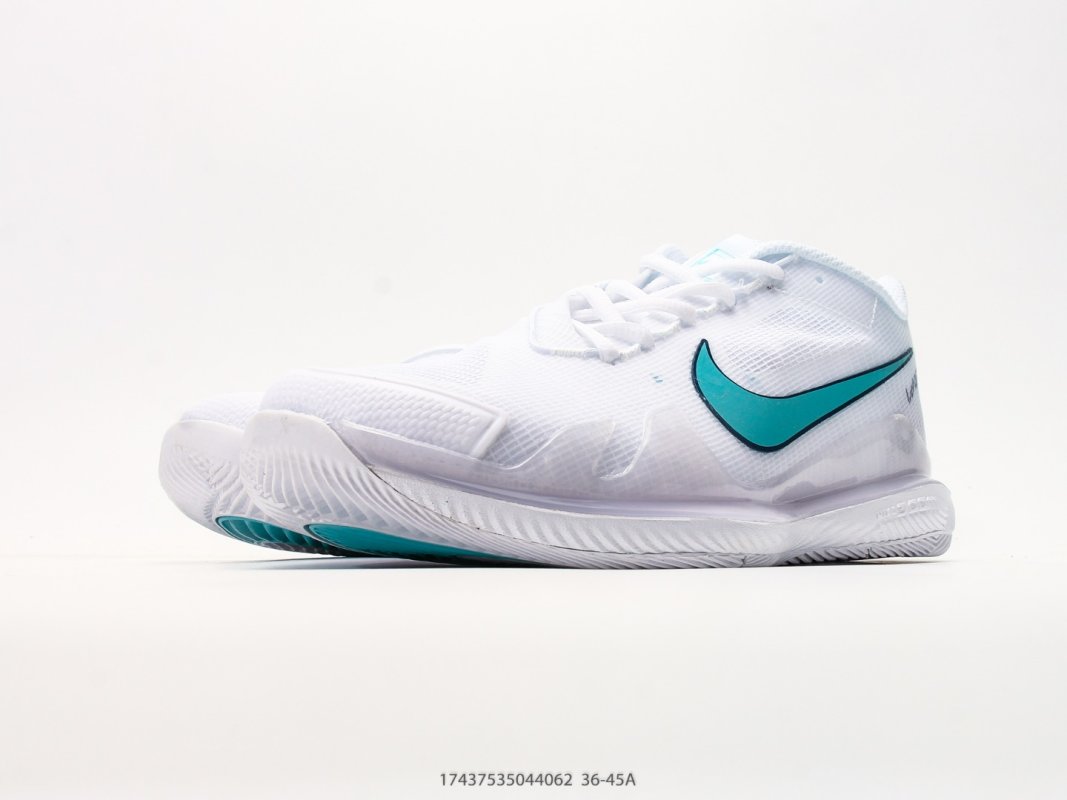 Nike Zoom Vapor Pro HC White Teal Low Top Tennis Shoe view