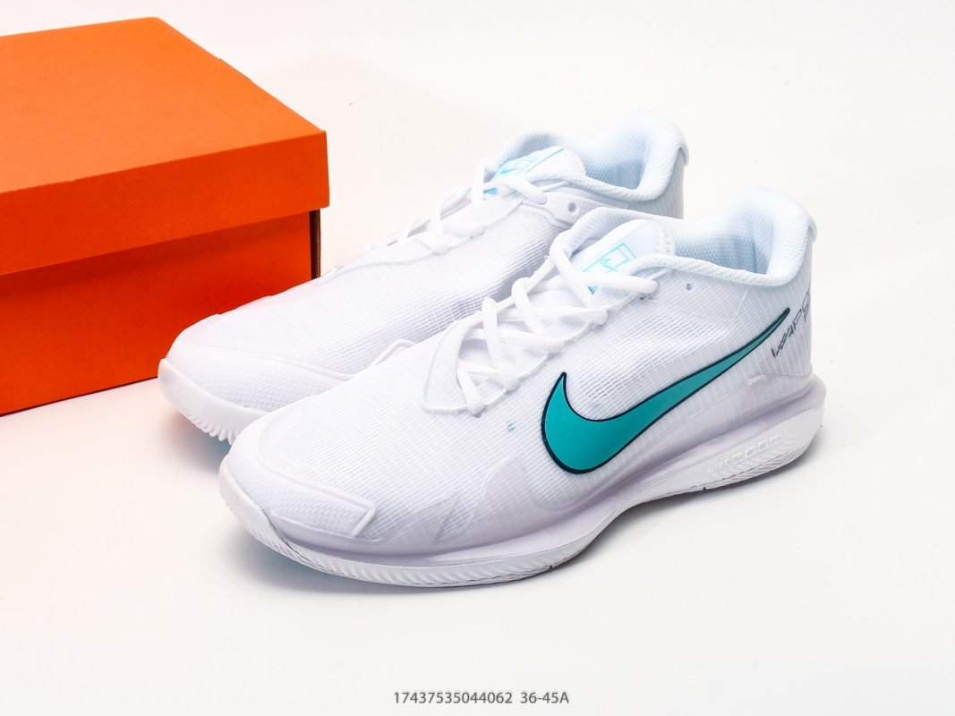 Nike Zoom Vapor Pro HC White Teal Low Top Tennis Shoe view