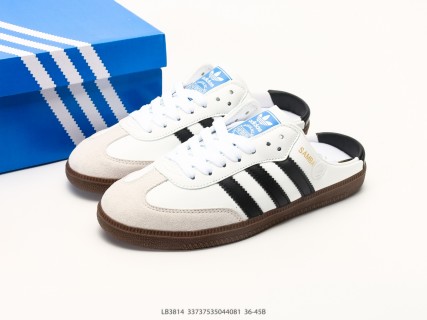 Adidas Samba OG Mule White Black Brown view 9