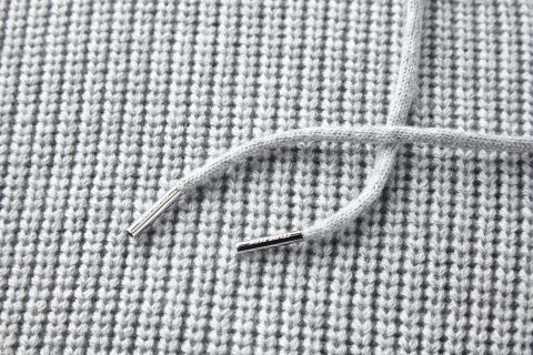 Celine Triomphe Embroidered Wool Hoodie Grey view 5