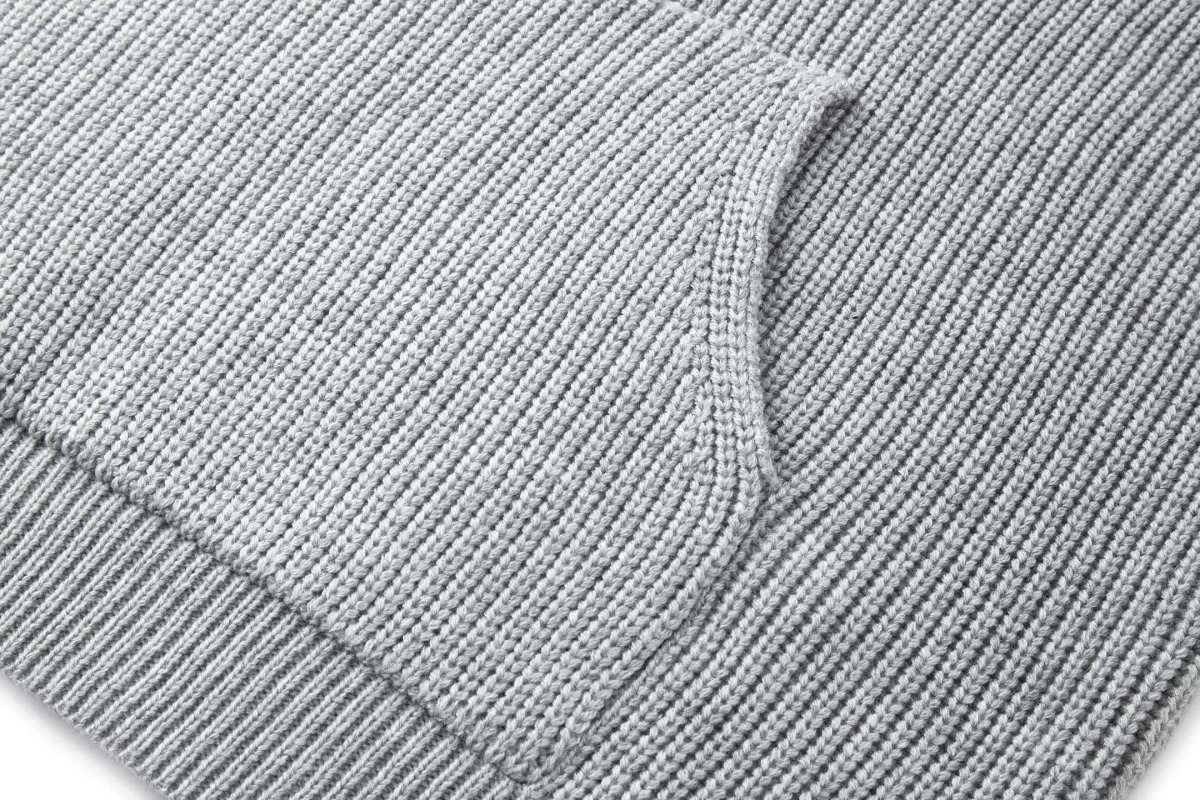 Celine Triomphe Embroidered Wool Hoodie Grey view