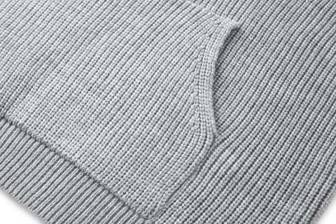 Celine Triomphe Embroidered Wool Hoodie Grey view 7