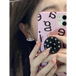 Vivienne Westwood Saturn Replica Earrings - Silver Crystal view 2