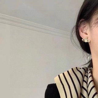 Vivienne Westwood Saturn Replica Earrings - Silver Crystal view 3