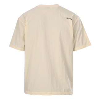 Salomon Utility Zip Pocket Ice-Sense Short Sleeve T-Shirt Beige view 3