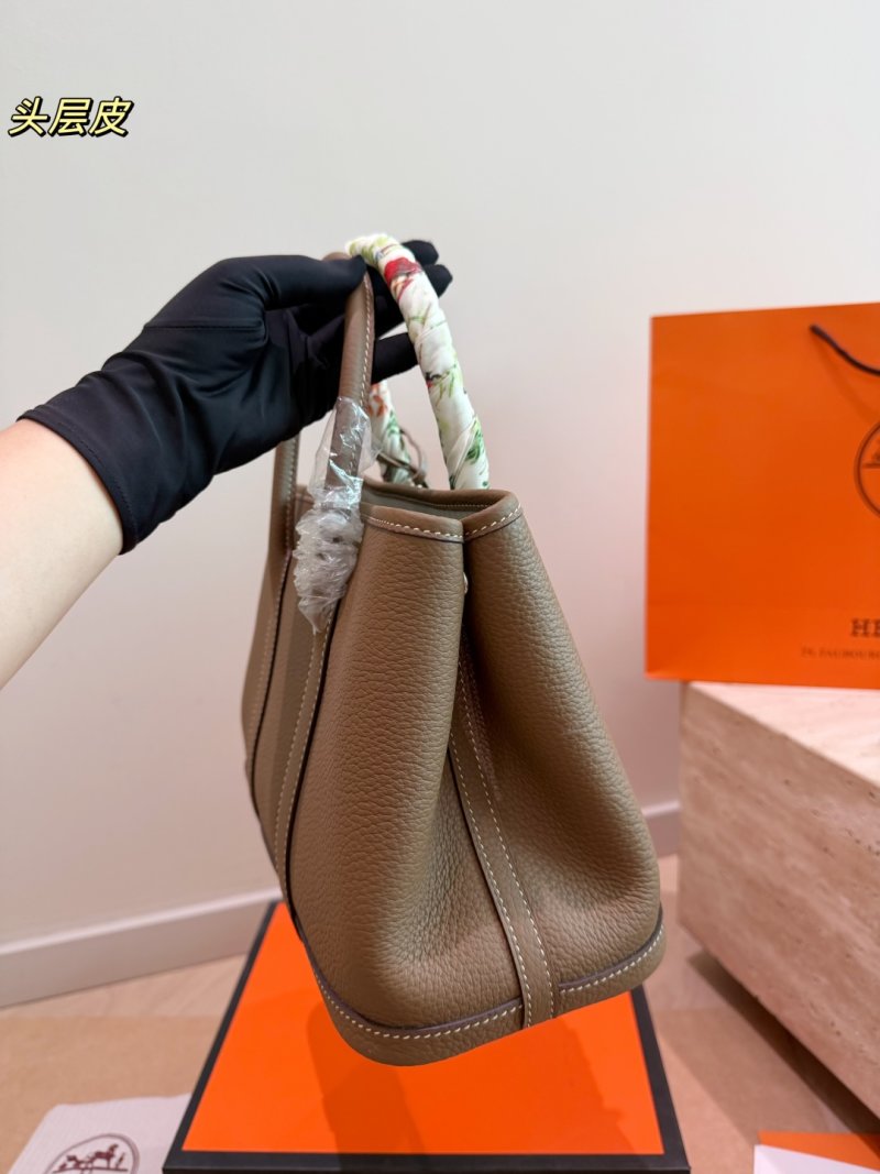 Hermès Garden Party 30cm Negonda Leather Tote Etoupe view