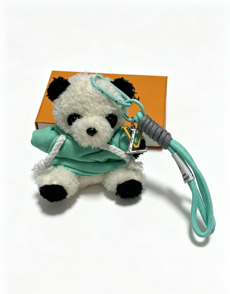 LV Anger Forest Plush Bear Keychain Charm - Mint Green view