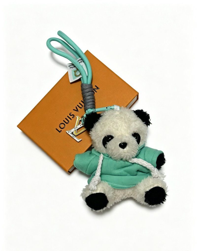 LV Anger Forest Plush Bear Keychain Charm - Mint Green view