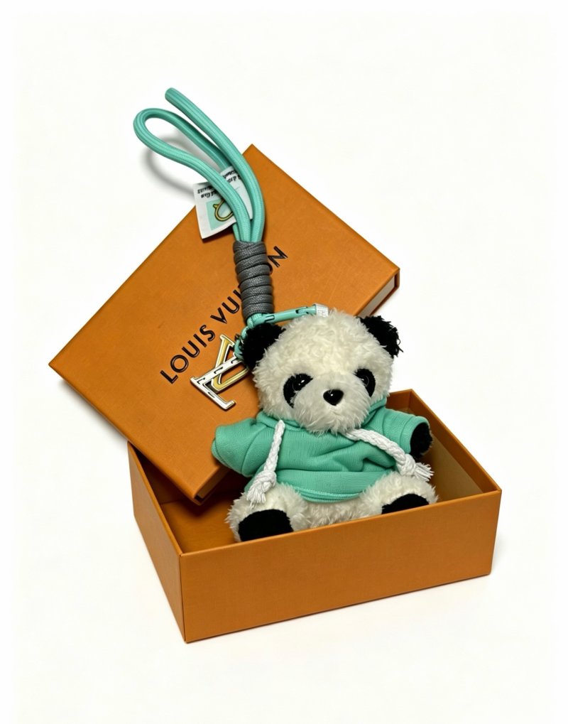 LV Anger Forest Plush Bear Keychain Charm - Mint Green view