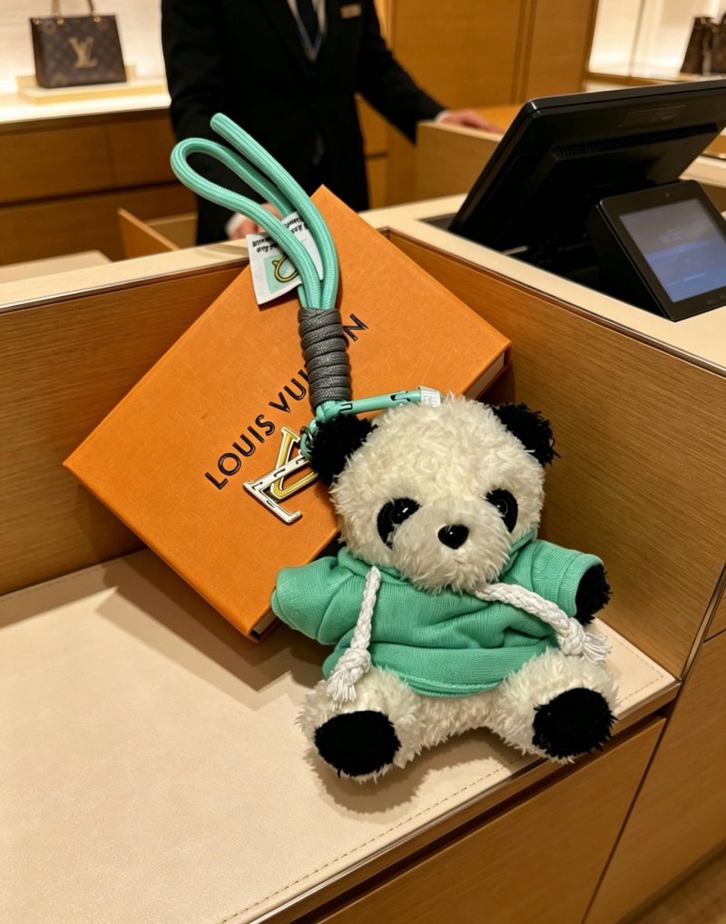 LV Anger Forest Plush Bear Keychain Charm - Mint Green view