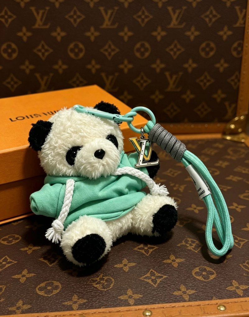 LV Anger Forest Plush Bear Keychain Charm - Mint Green view