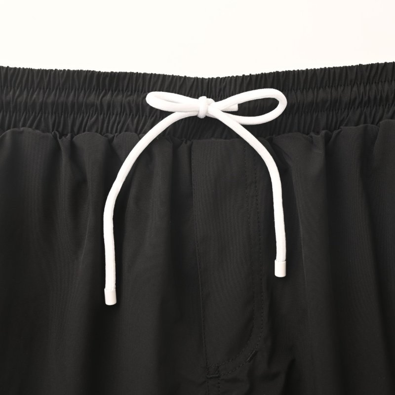 Brunello Cucinelli Logo Embroidered Beach Shorts Black view