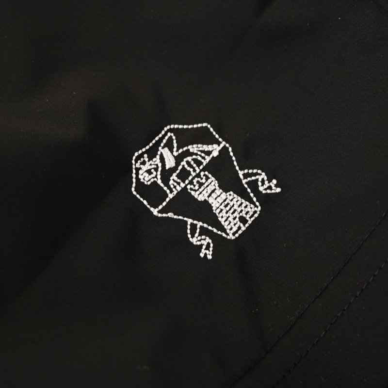 Brunello Cucinelli Logo Embroidered Beach Shorts Black view