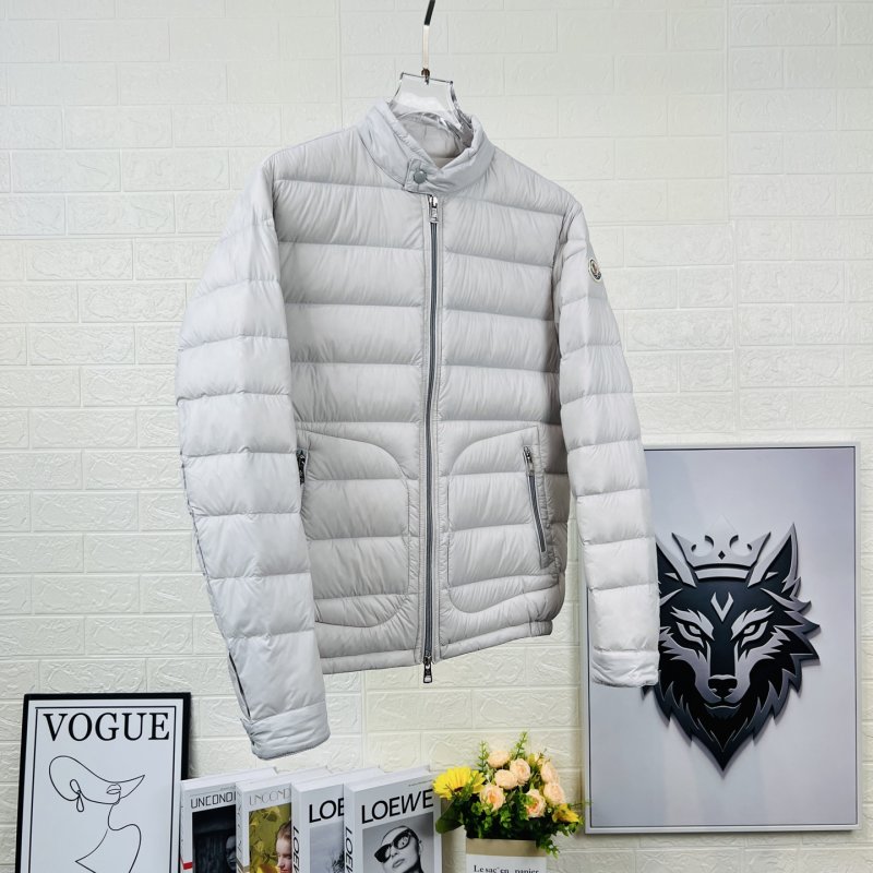 Moncler Acorus Lightweight Puffer Jacket Light Grey view