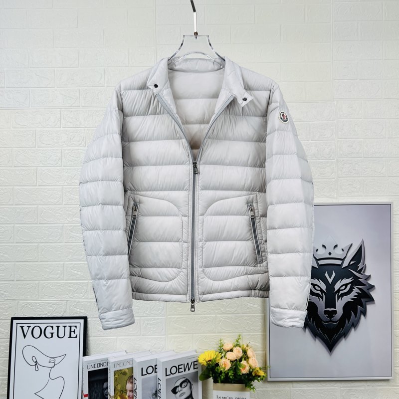 Moncler Acorus Lightweight Puffer Jacket Light Grey view