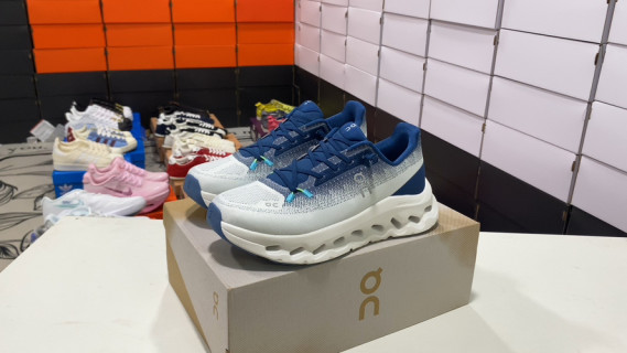 On Cloudtilt White Blue Lightweight Running Shoe