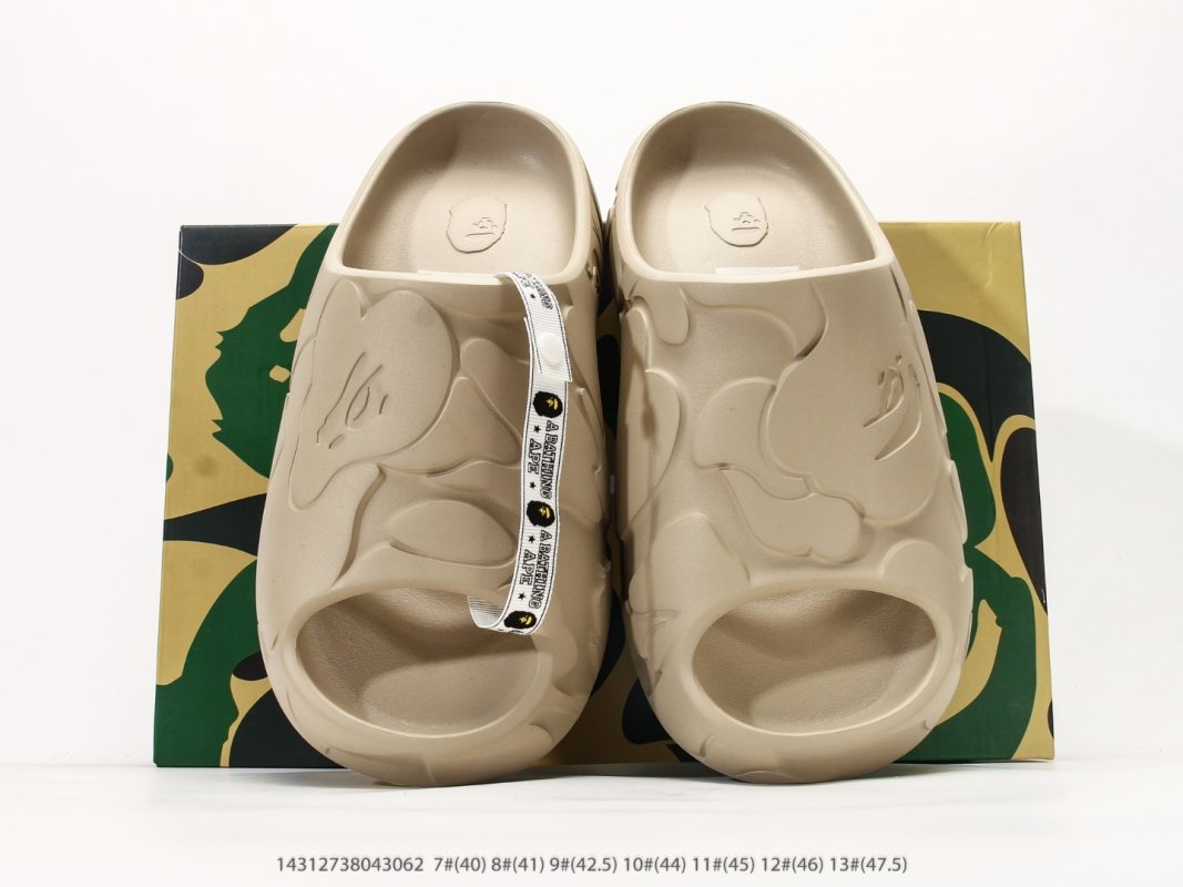 Bape Ape Head EVA Slide Sandal Beige