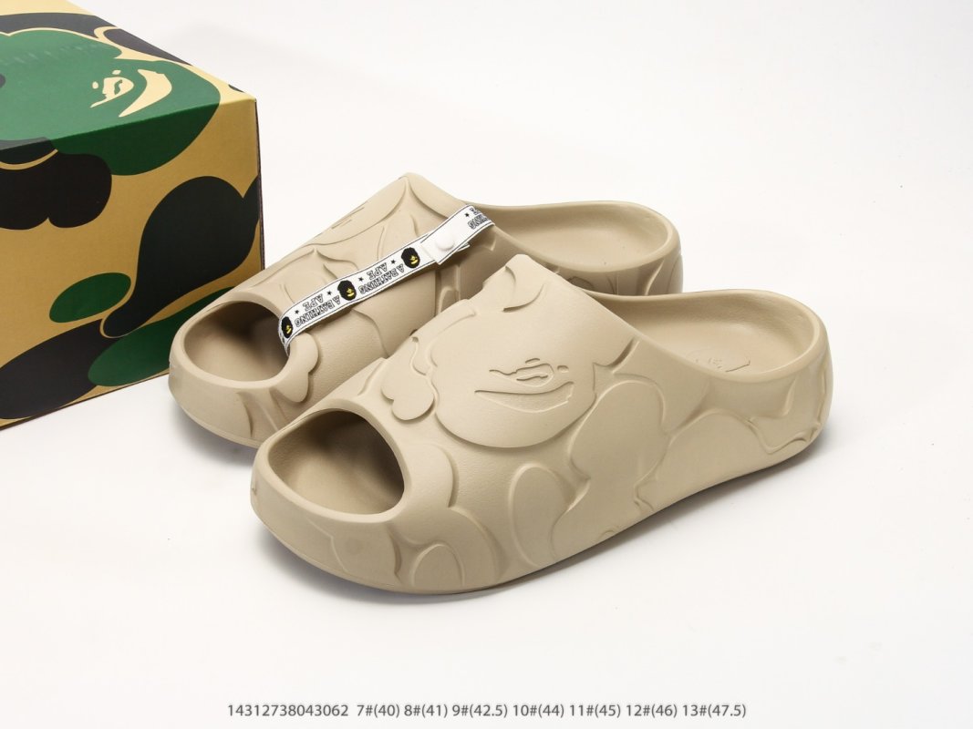 Bape Ape Head EVA Slide Sandal Beige view