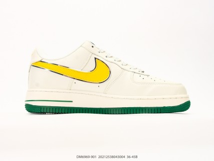Nike Air Force 1 '07 Low Cream Yellow Green view 2