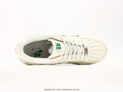 Nike Air Force 1 '07 Low Cream Yellow Green view 3