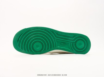 Nike Air Force 1 '07 Low Cream Yellow Green view 4
