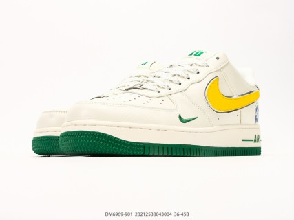 Nike Air Force 1 '07 Low Cream Yellow Green view 5