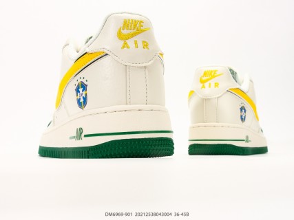 Nike Air Force 1 '07 Low Cream Yellow Green view 6