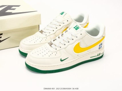 Nike Air Force 1 '07 Low Cream Yellow Green view 9
