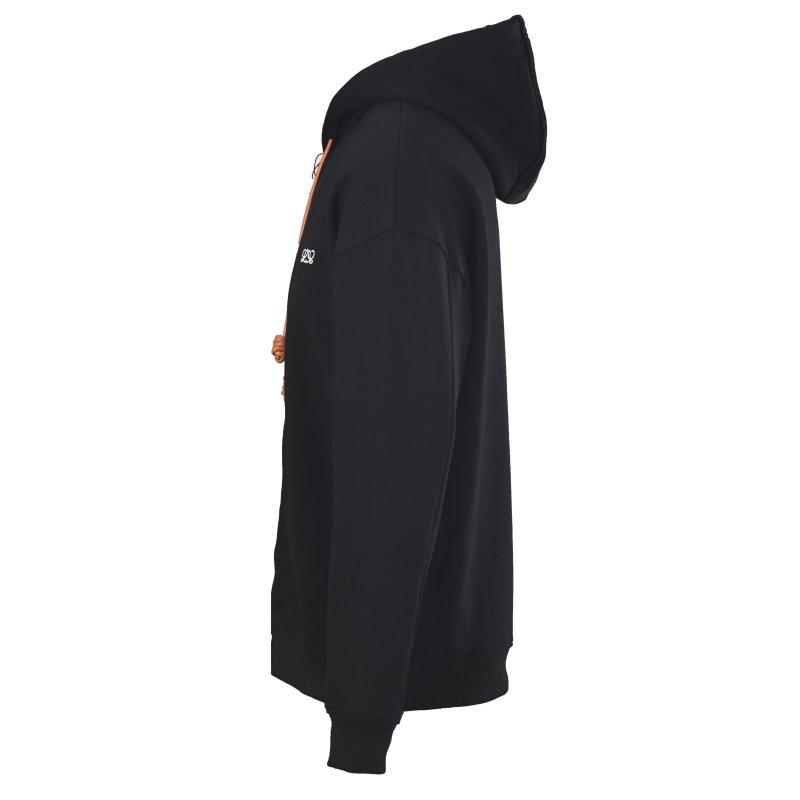 LOEWE Dual-Tone Embroidered Zip Hoodie Black view
