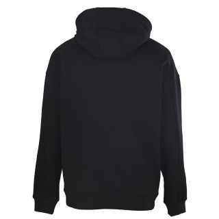 LOEWE Dual-Tone Embroidered Zip Hoodie Black view 3