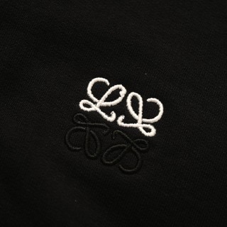 LOEWE Dual-Tone Embroidered Zip Hoodie Black view 5