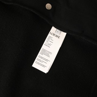 LOEWE Dual-Tone Embroidered Zip Hoodie Black view 10