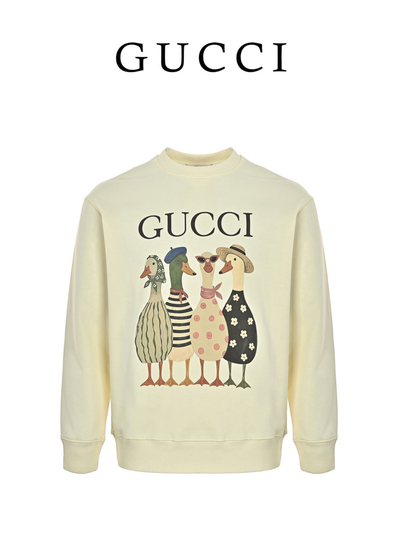 Gucci Cartoon Characters Cream Sweatshirt | UA Replica