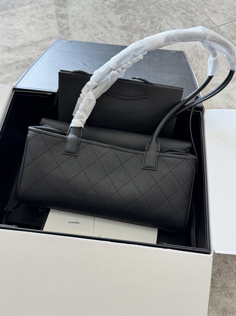 Chanel 26S Baguette Shoulder Bag Black Caviar Leather view