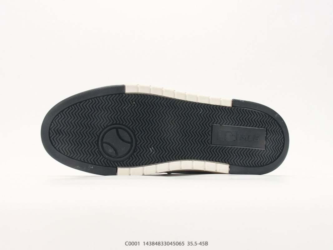 MLB Chunky Liner Basic Black White Leather Sneaker view