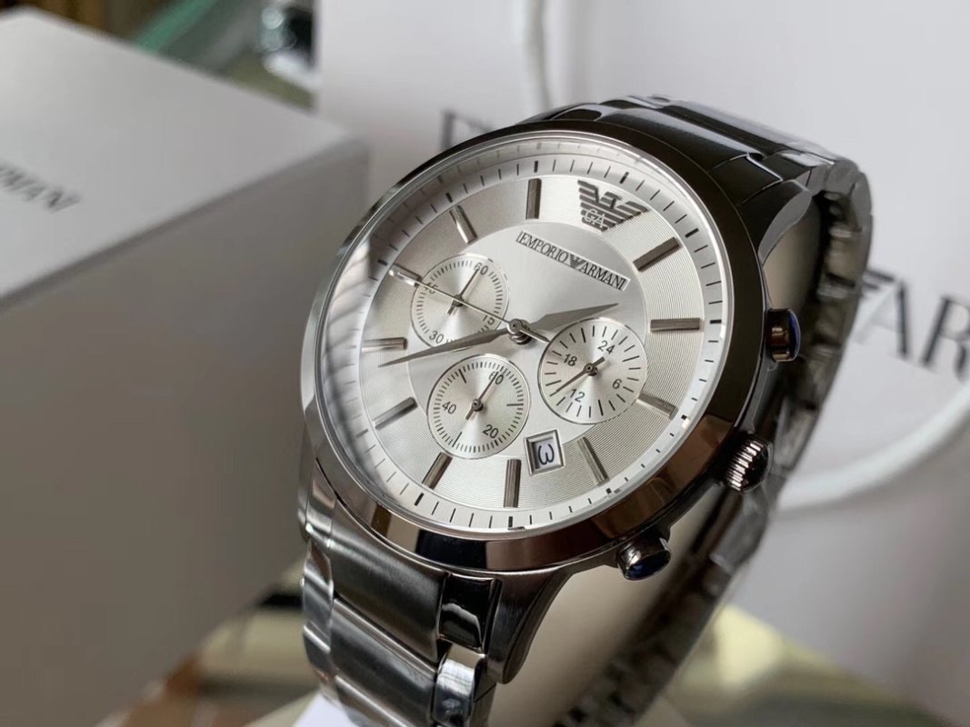 Armani AR2458 Chronograph Steel Watch Replica view
